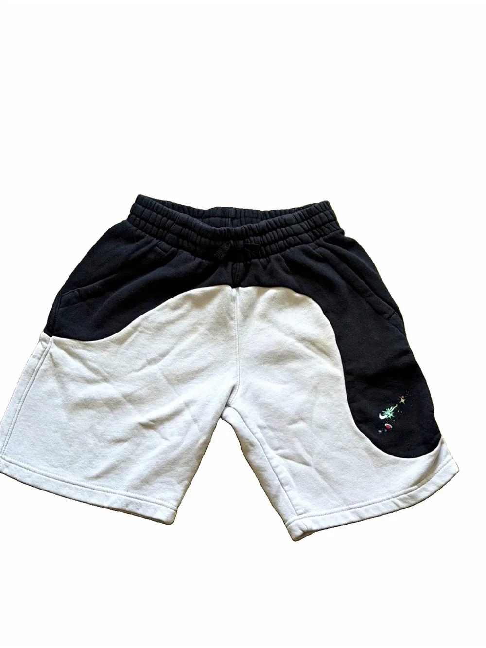 Nike Black and White Colorblock Kids Shorts